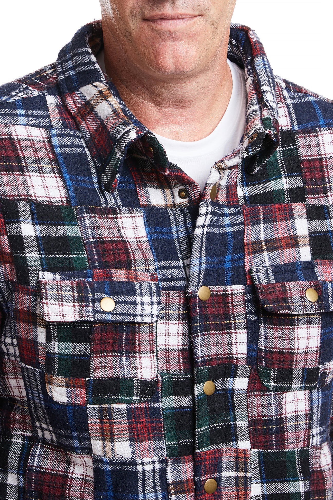 Colorado Flannel Shacket with Madras Patch - Cozy Overshirt for Fall & Winter Layering | Perfect for Outdoor Adventures & Casual Wear