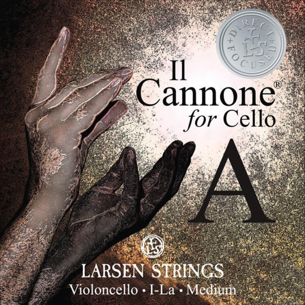 Premium LARSEN STRINGS Il Cannone Cello Strings - Steel Core for Direct & Focused Sound | Professional Cello Accessories for Concert Performances & Studio Recordings