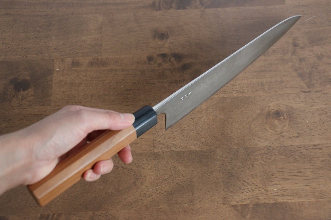 Premium Nao Yamamoto VG10 Damascus Hammered Gyuto Chef Knife 240mm with Cherry Blossom Handle - Perfect for Sushi, Meat Slicing & Professional Kitchen Use