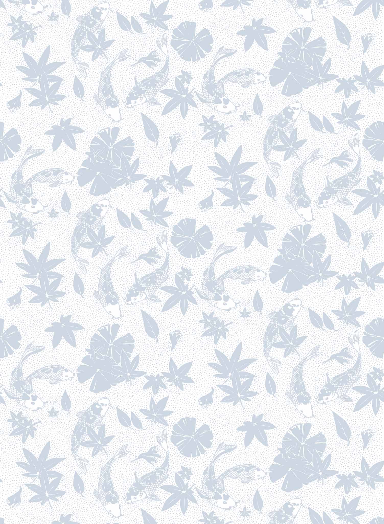 Beautiful Koi Fish Pond Wallpaper - High-Quality Waterproof & Peel-and-Stick for Home, Office, or Bathroom Decor