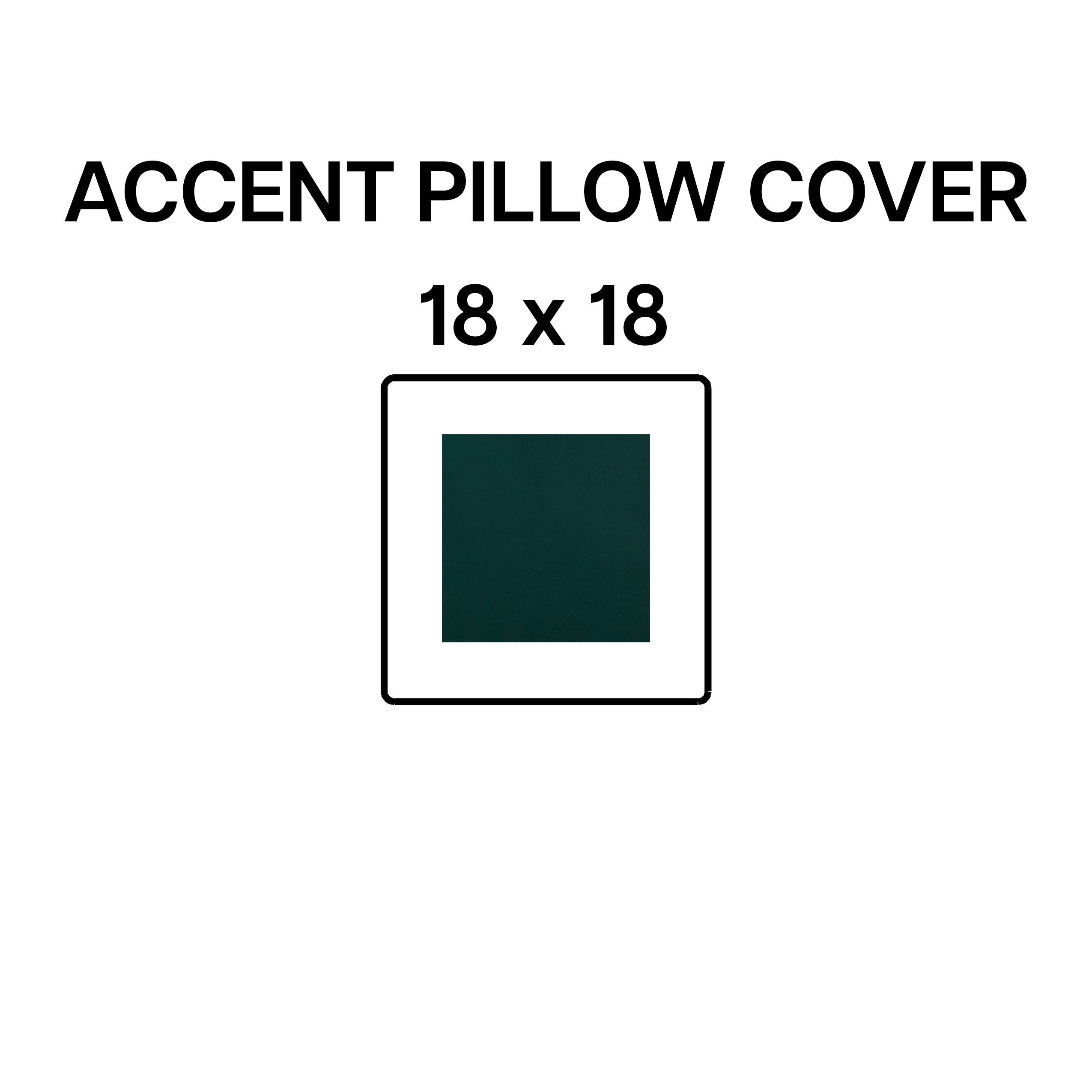 18x18 Evergreen Accent Pillow Cover BP 641 - Soft Decorative Throw Pillow Case for Sofa, Bed, Couch & Home Decor