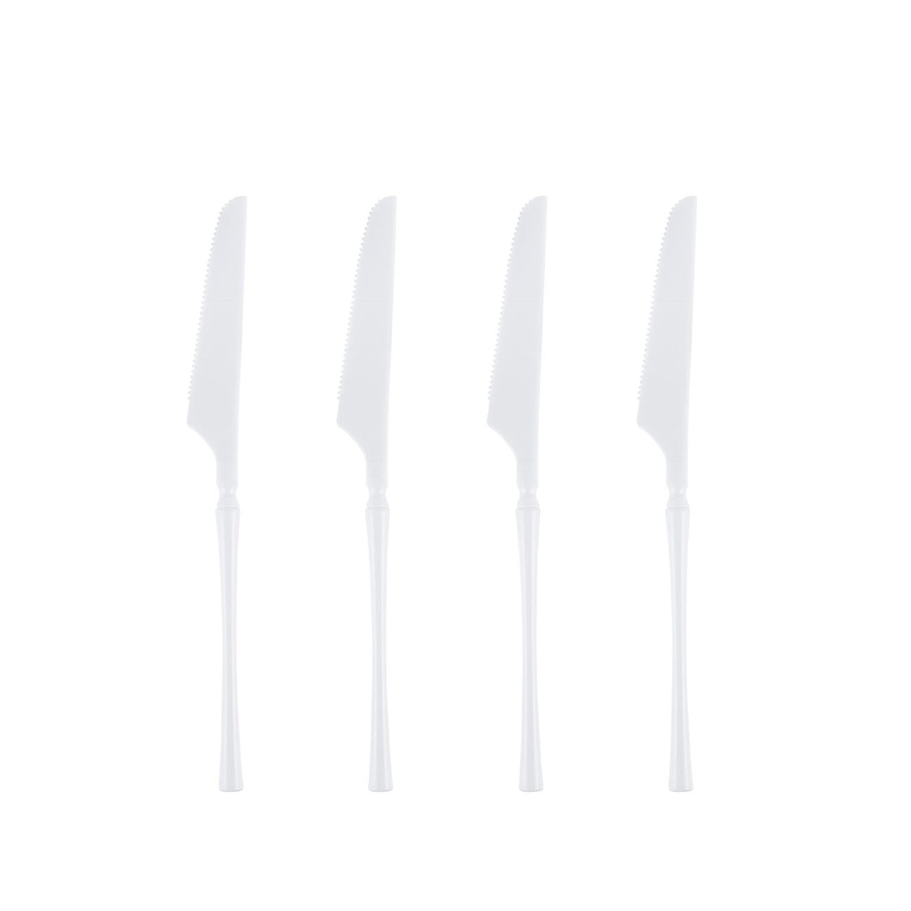 Premium Infinity Collection White Flatware Set - 32-Piece Stainless Steel Cutlery for Dining, Parties & Everyday Use