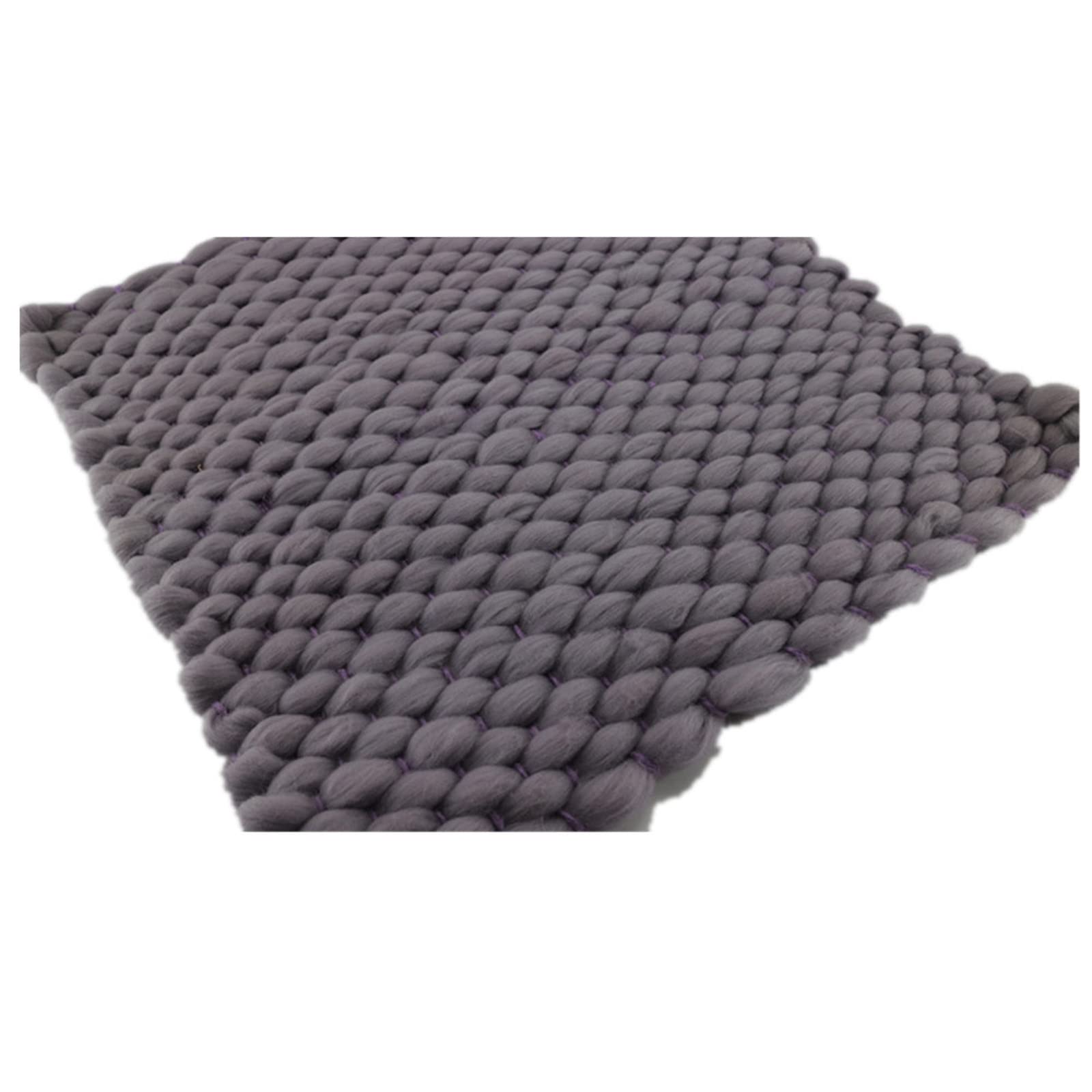 Handmade Merino Wool Cable Knit Throw Blanket - 51x67in (130x170cm) Chunky Knitted Yarn Blanket for Couch, Sofa & Bed - Cozy Winter Home Decor Gift