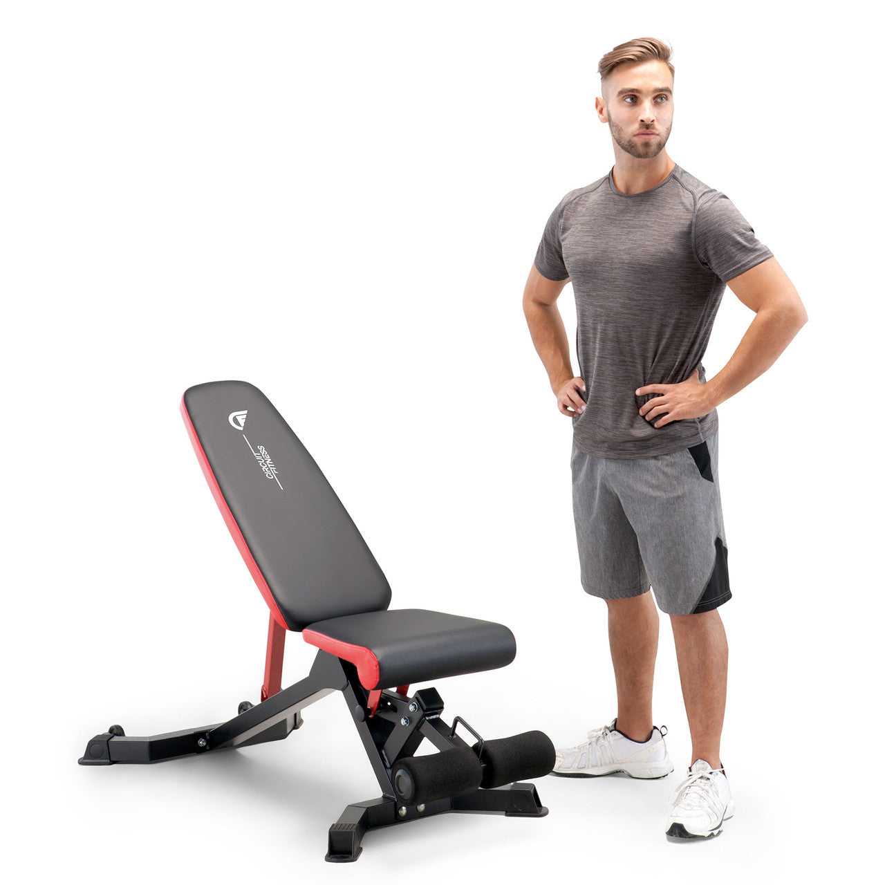 Adjustable Utility Weight Bench with 5-Position Seat for Full-Body Workout | Circuit Fitness AMZ 563BN | Perfect for Home Gym & Strength Training
