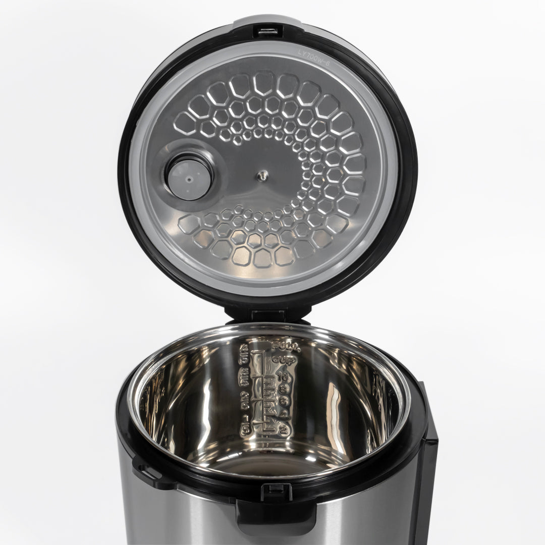 TOYOMI 1.8L Micro Computerized Low Carb Rice Cooker - Stainless Steel Electric Rice Maker (RC-4348SS) - Perfect for Keto Diet, Small Families & Dorm Cooking