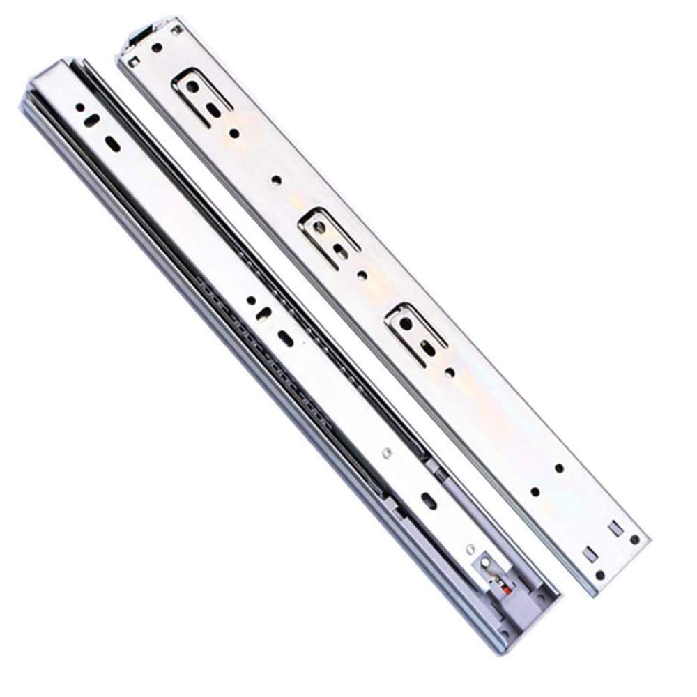 10 Inch Stainless Steel Drawer Slides - Heavy Duty 3-Fold Cabinet Rails for Smooth Gliding | Perfect for Kitchen Cabinets, Office Furniture & Storage Drawers