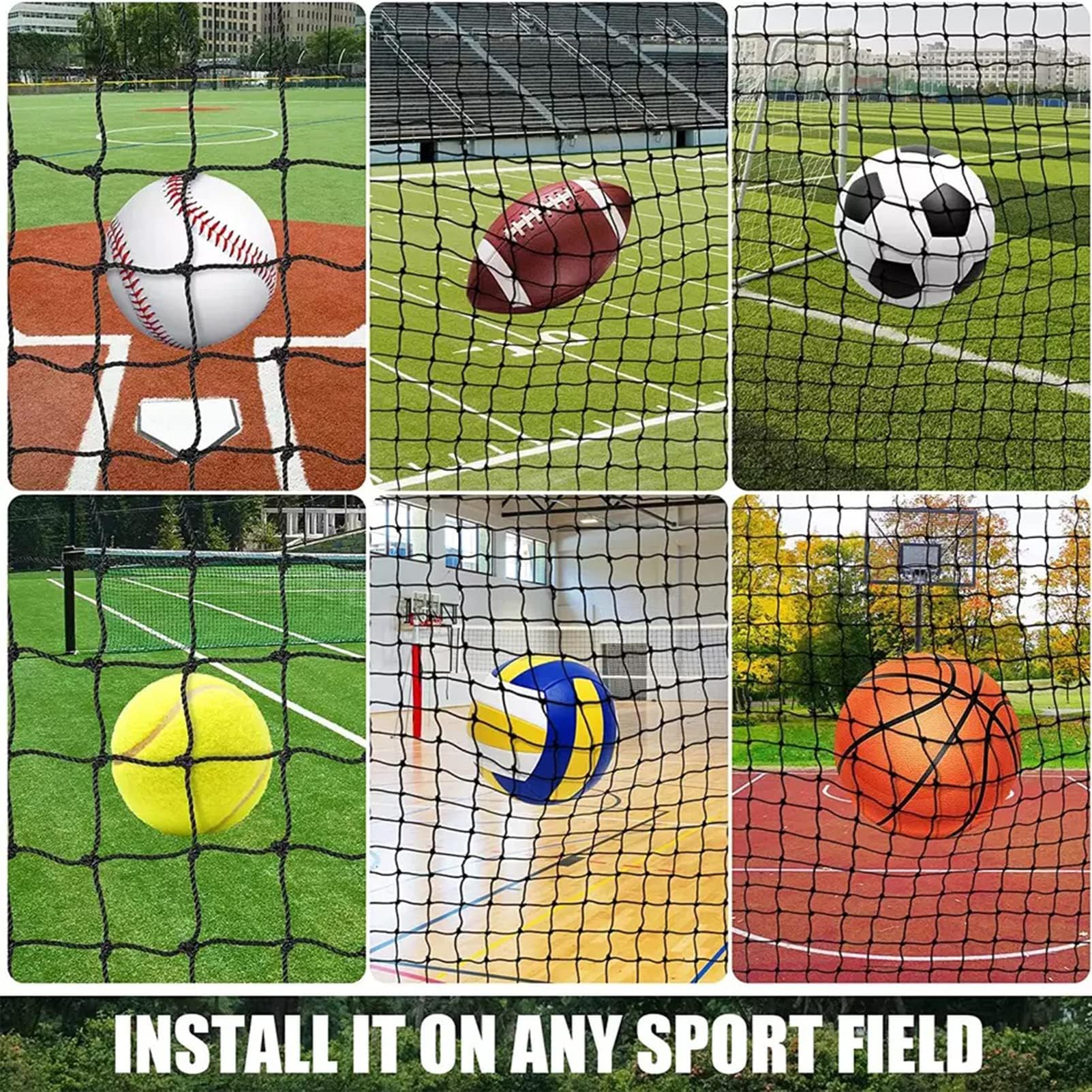 **Aoneky Heavy Duty HDPE Twisted Golf Practice Barrier Net - High Impact Golf Ball Hitting & Containment Netting for Driving Range, Backyard & Indoor Training**    *(Perfect for Golf Enthusiasts, Driving Practice, Backyard Training & Indoor Golf Sessions)*