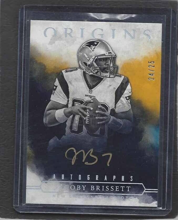 Jacoby Brissett 2016 Panini Origins Rookie Auto Card #24/25 - Signed On-Card Football Collectible for Display & Investment | Perfect for NFL Fans, Memorabilia Collectors & Sports Enthusiasts