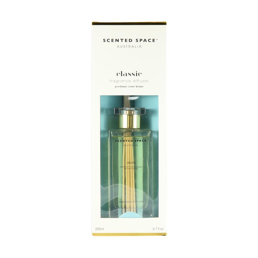 SCENTED SPACE Classic Aroma Diffuser 200mL Azura Scented Oil - Home & Office Air Freshener for Relaxation & Stress Relief