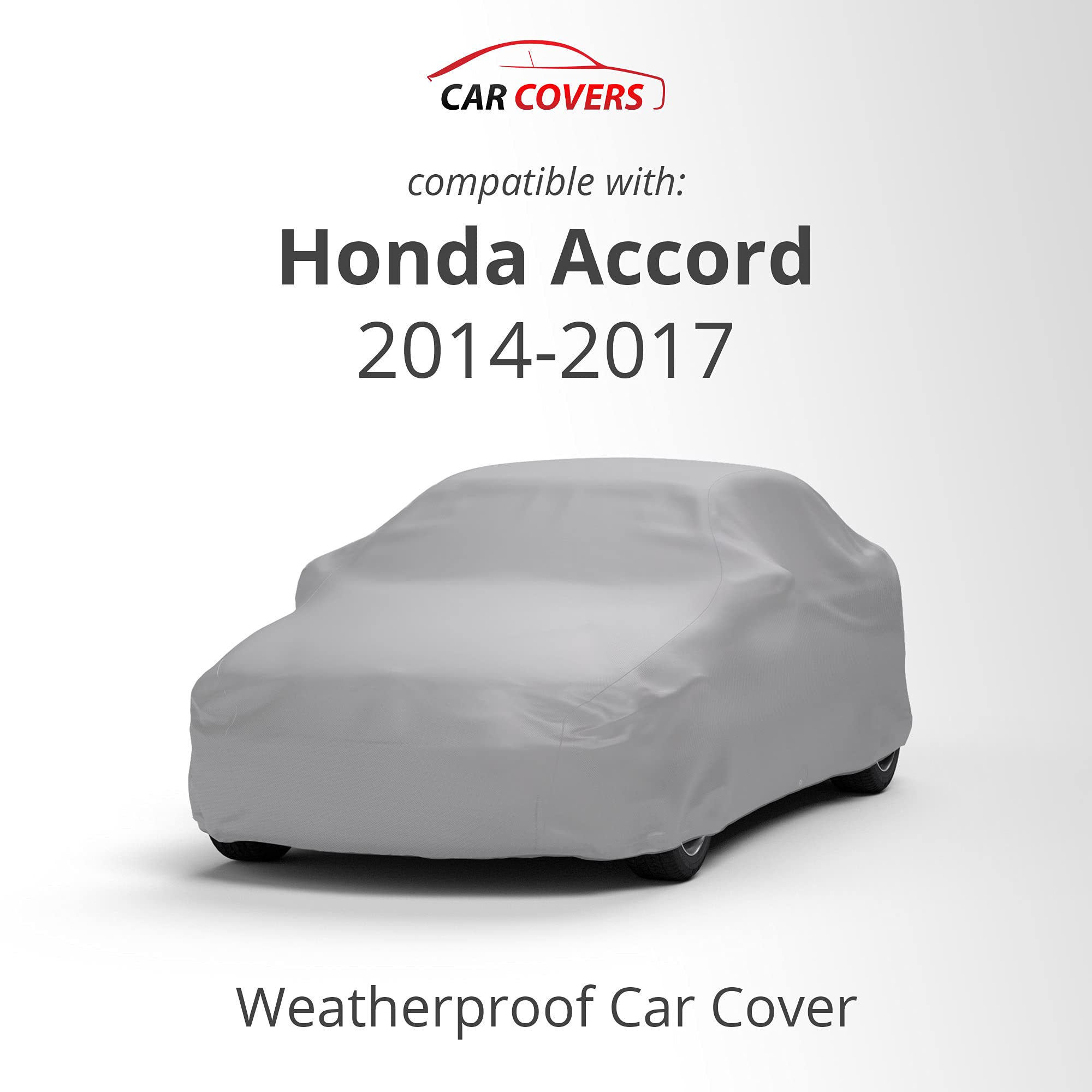 Weatherproof Car Cover for Honda Accord 2014-2017 - All-Season Outdoor Protection with Anti-Theft Cable Lock | Durable Waterproof Car Accessories for Parking, Travel & Long-Term Storage