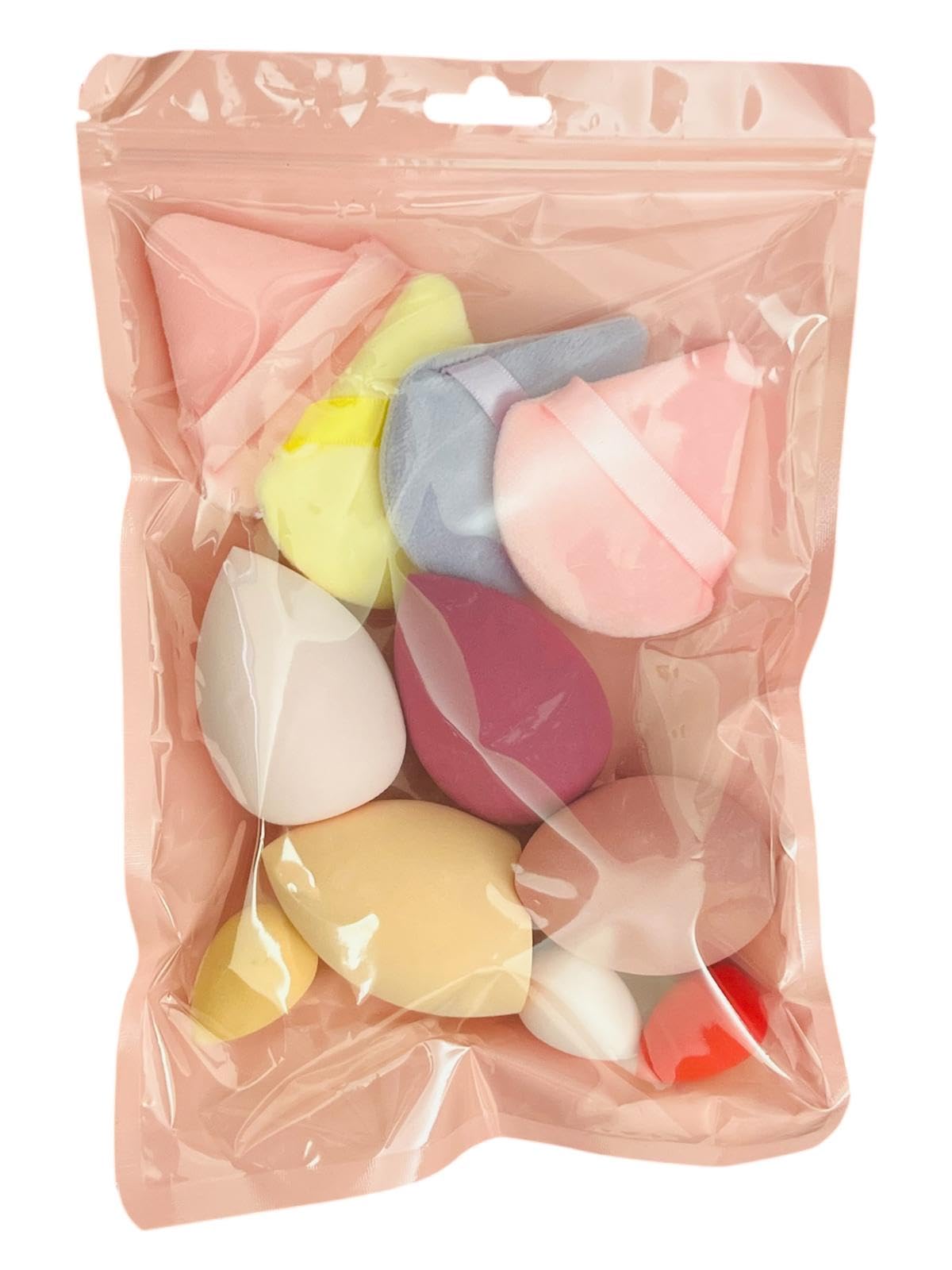 (Pack of 11) Fresh Up™ Beauty Blender Makeup Sponge - Reusable & Washable Foundation Sponge for Flawless Application - Vegan, Latex Free, Multicolor - Perfect for Liquid Foundation, Concealer & Cream Blush Application