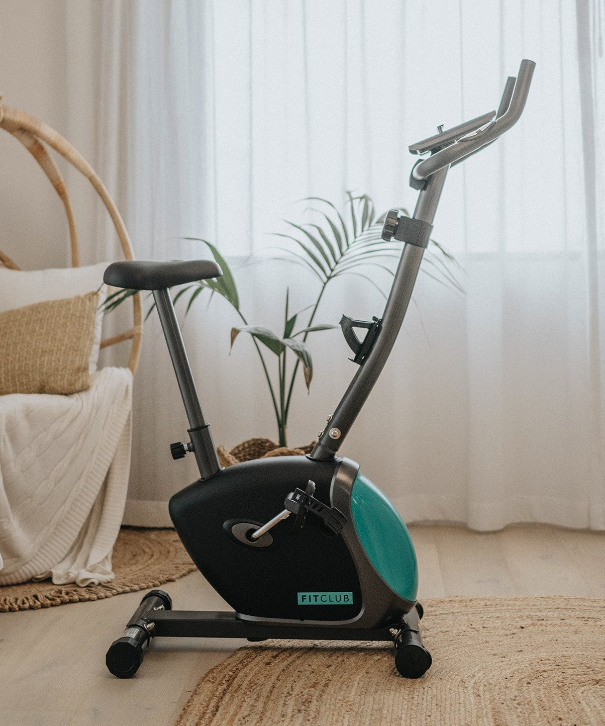 FitClub Exercise Bike for Home Gym - Indoor Cycling Bike with Adjustable Resistance & LCD Display - Perfect for Cardio Workouts & Weight Loss