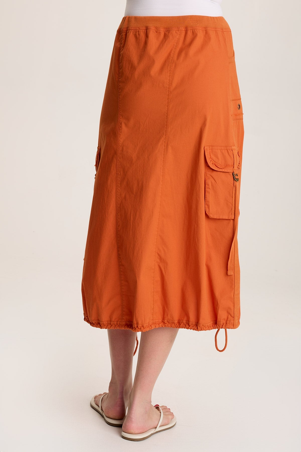 Castalina Poplin Cargo Midi Skirt for Women - Stylish Utility Skirt with Pockets | Perfect for Casual Outfits, Streetwear & Outdoor Adventures