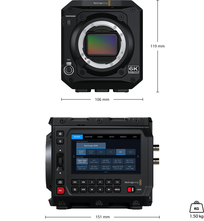 Blackmagic PYXIS 6K Cinema Camera - Professional 6K Digital Film Camera with EF Mount, Super 35 Sensor & Blackmagic RAW for Filmmakers | Perfect for Indie Films, Documentaries & Studio Productions