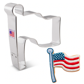 American Flag Cookie Cutter - Stainless Steel Patriotic Star Shape for 4th of July, Memorial Day, Veterans Day Baking - Perfect for Cookies, Biscuits, and Fondant Decorations