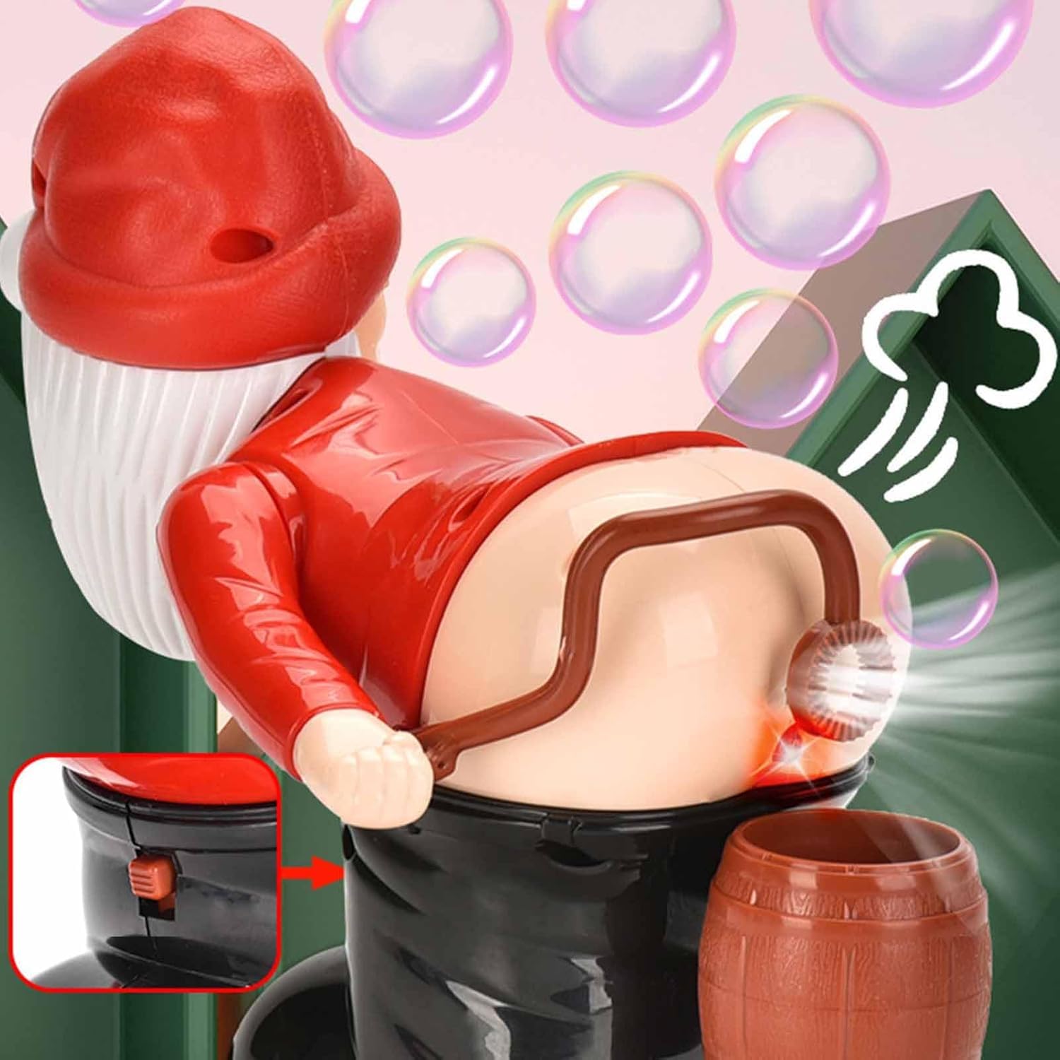 Fart Bubble Blower Machine - Funny Santa Claus Bubble Maker Toy for Kids & Adults | Christmas Gifts, Party Favors & Prank Gag Gifts