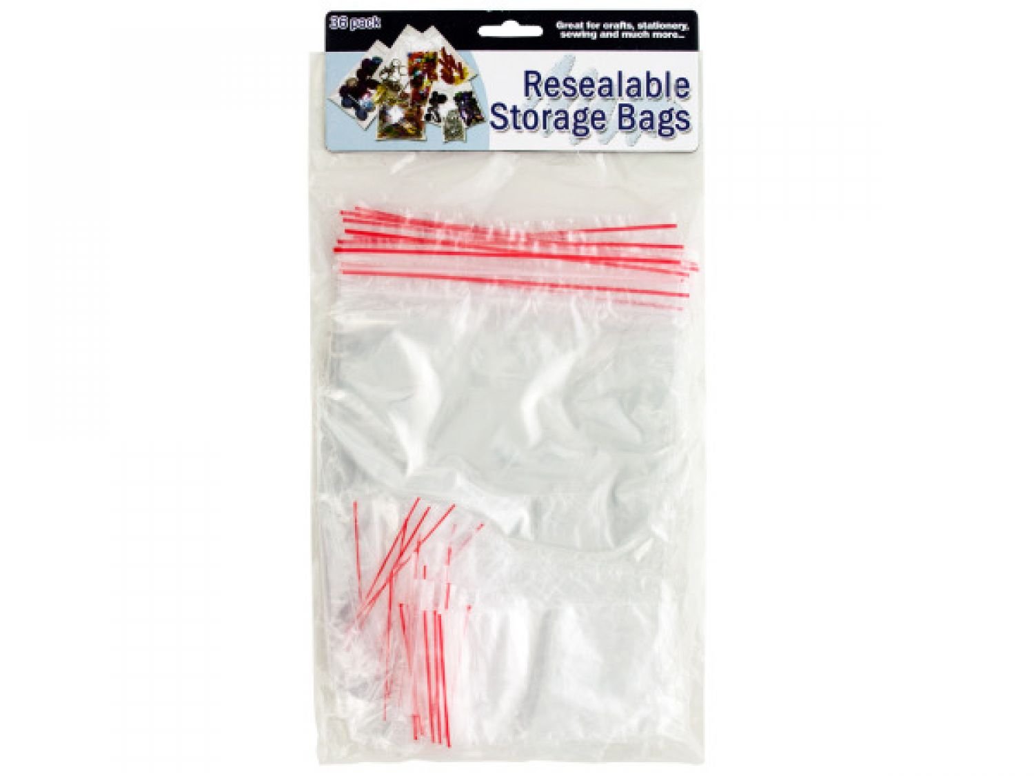 72 Pack Resealable Storage Bags for Crafts, Organizing & Food Storage - Airtight Plastic Bags for Snacks, Office Supplies & DIY Projects