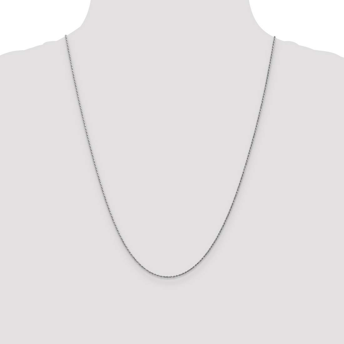 10K White Gold Thin Cable Rope Pendant Chain Necklace for Women - Elegant Layering & Everyday Jewelry Gift