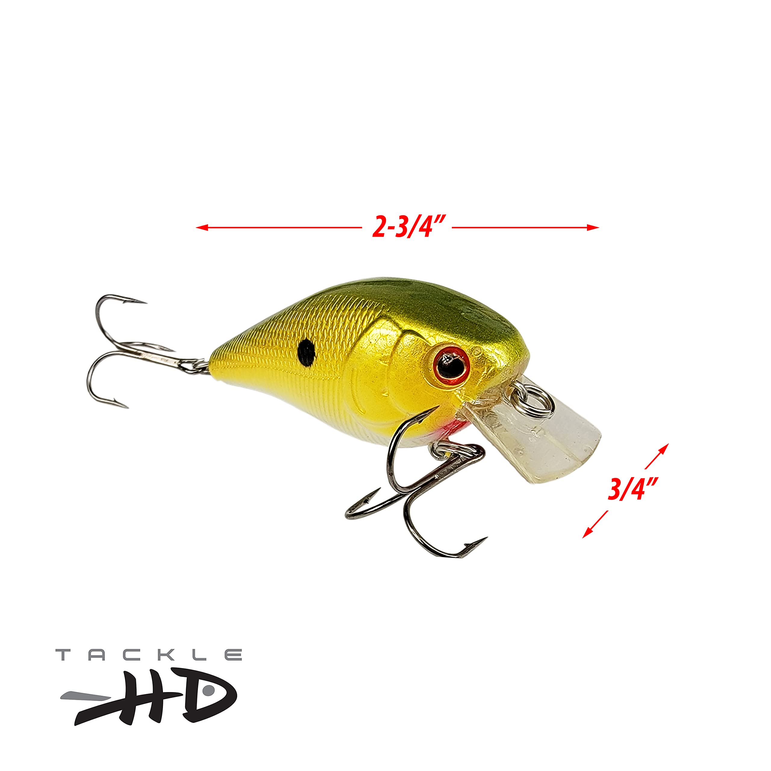 2-Pack Square Bill Crankbait Fishing Lures - 2.75