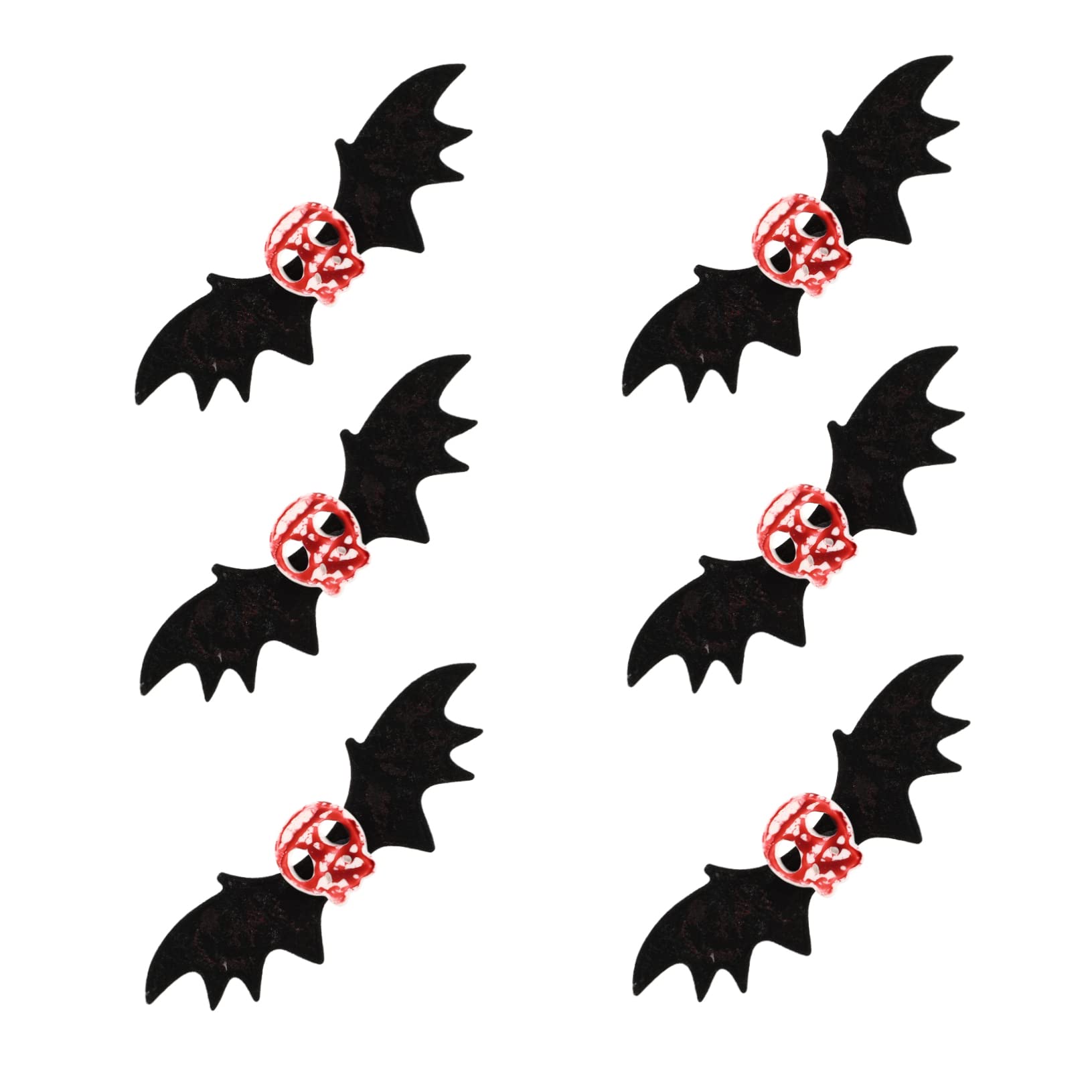 Minkissy Bat Skull Hair Clips - 6pcs Gothic Hair Accessories for Women, Halloween Party Favors, Cosplay Costume Jewelry - Perfect for Halloween Parties, Gothic Fashion, and Themed Events