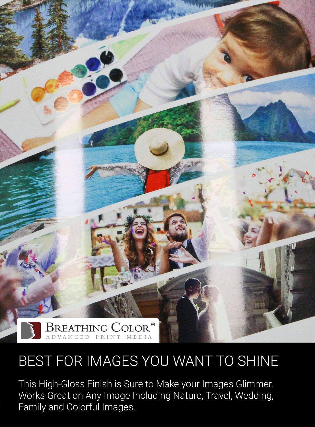 Vibrance Gloss Photo Printer Paper - 10 mil 255 gsm Glossy Finish Premium Photo Paper Roll (3