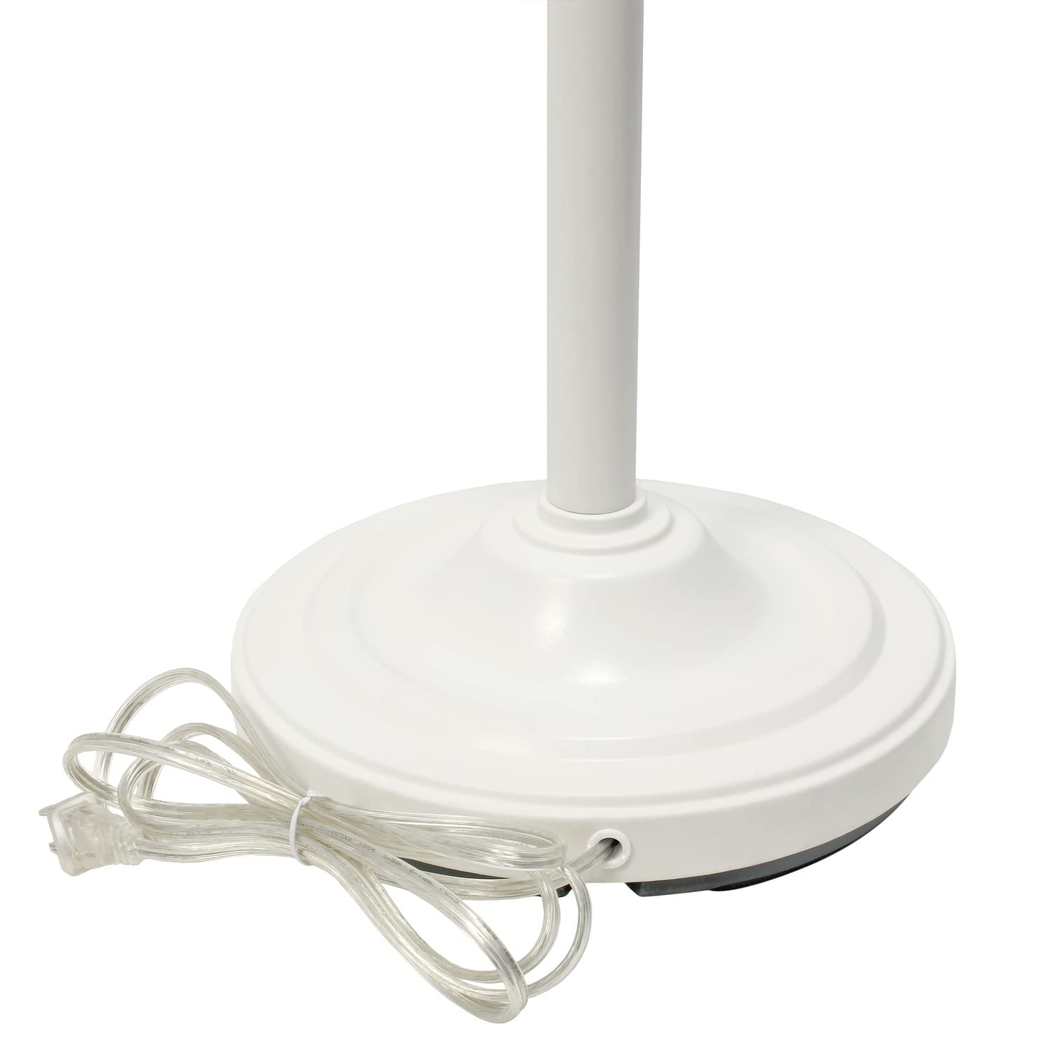 White Torchiere Floor Lamp with 2 Adjustable Reading Lights & Scalloped Glass Shades - Perfect for Living Room, Bedroom & Office Lighting
