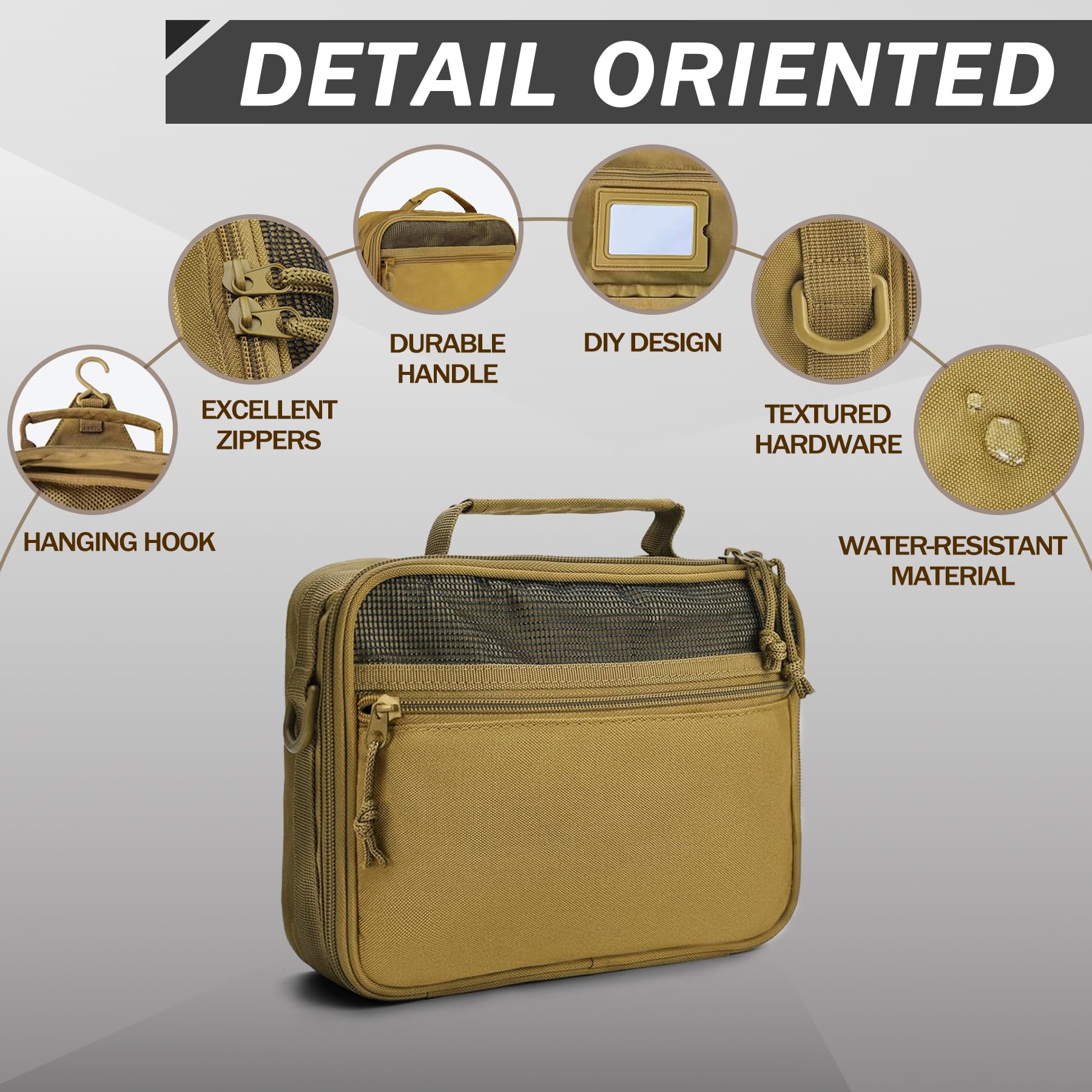 **Premium Hanging Travel Toiletry Bag for Men – Large Capacity Water-Resistant Dopp Kit, Durable Bathroom Organizer & Shaving Bag – Ideal for Gym, Camping, Business Trips & Travel Accessories**
