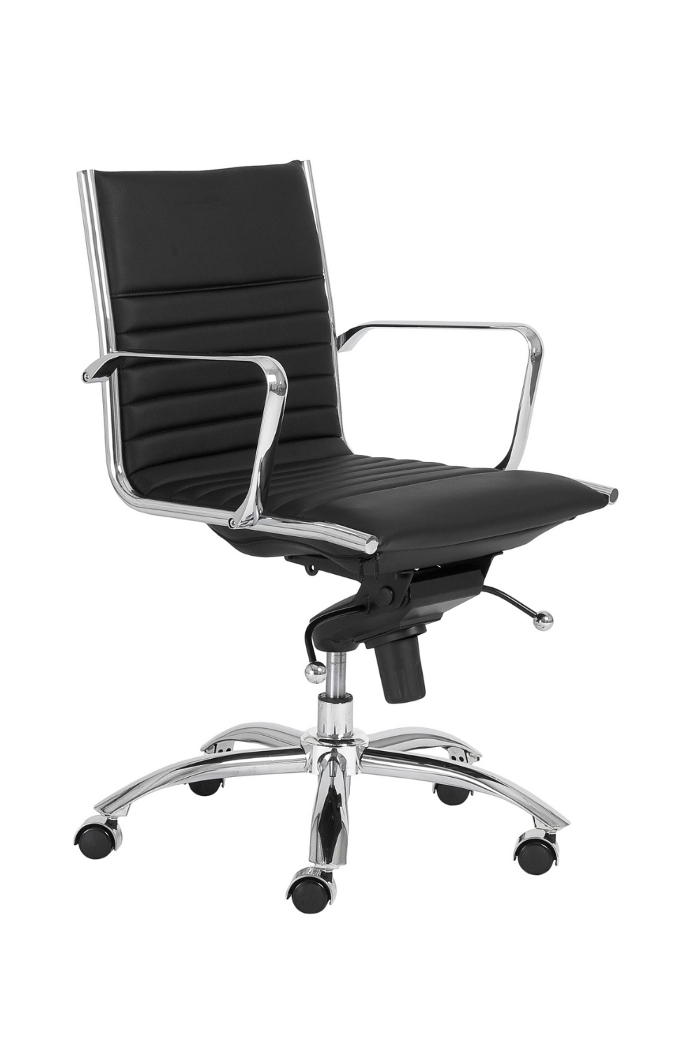 Dirk Low Back Office Chair with Chromed Steel Base - Ergonomic Mesh Desk Chair for Home & Office Workspaces - Perfect for Long Hours of Computer Work, Gaming, and Study Sessions