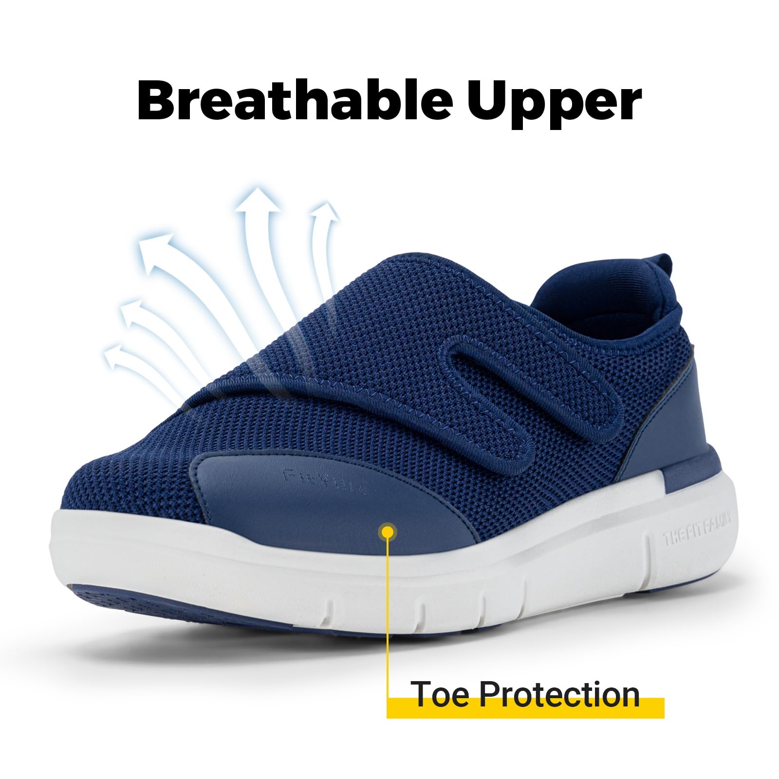 **FitVille Diabetic Shoes for Men – Extra Wide Width XX-Wide Orthopedic Slip-On Sneakers with Adjustable Closure & Arch Support – Therapeutic Cushioning for Swollen Feet – Ideal for Walking, Standing & Daily Comfort**