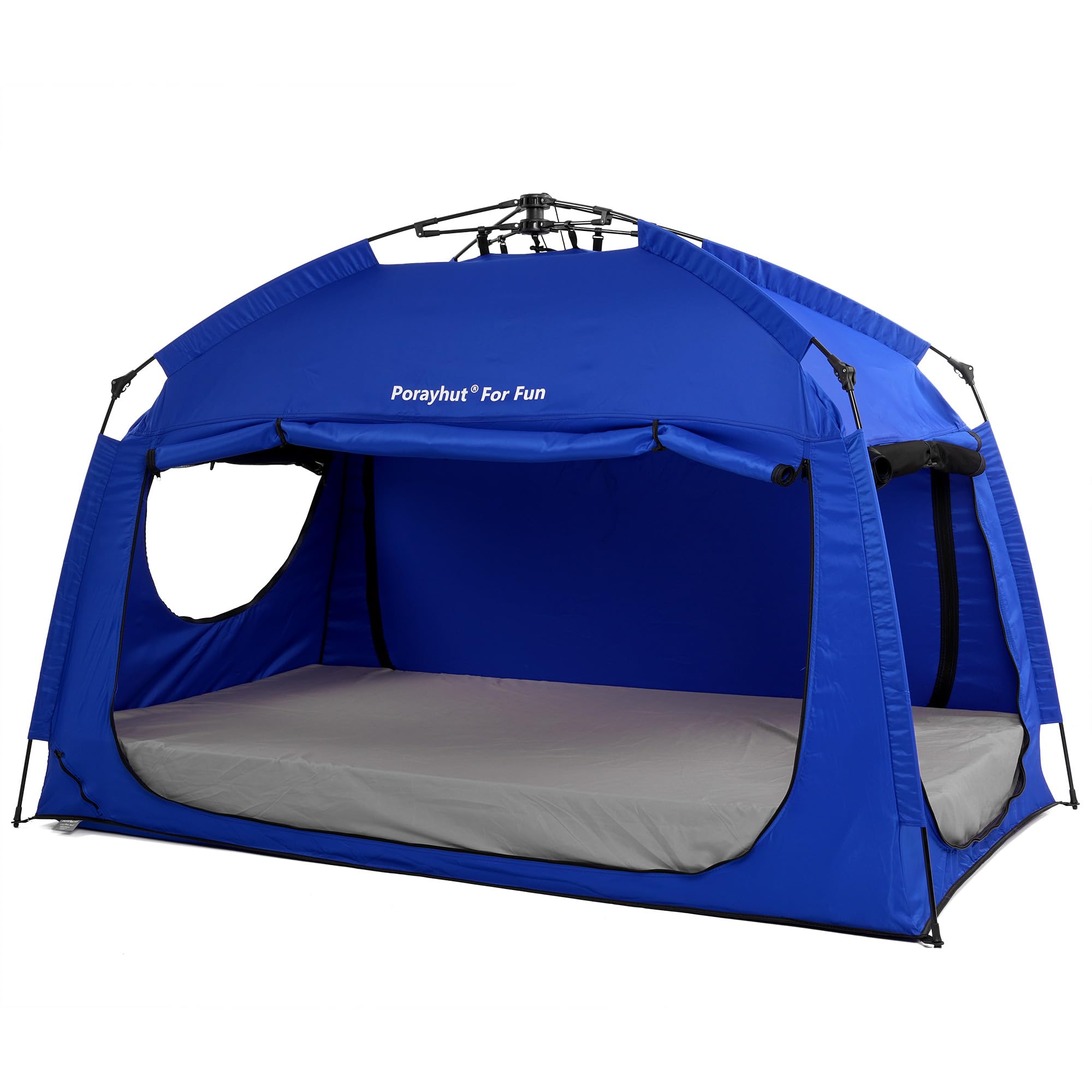 Instant Privacy Bed Tent for Sleeping - Quick Set Up Portable Canopy with 3 Doors & Spacious Interior (Blue, Twin Size) - Perfect for Dorm Rooms, Camping & Privacy Needs
