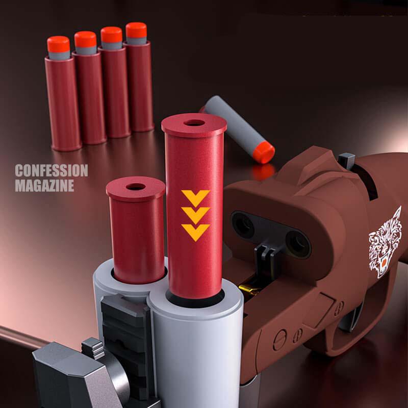 S686 Sawed Off Dart Blaster with Ejecting Shells - Foam Dart Gun for Nerf Battles, Outdoor Play & Cosplay