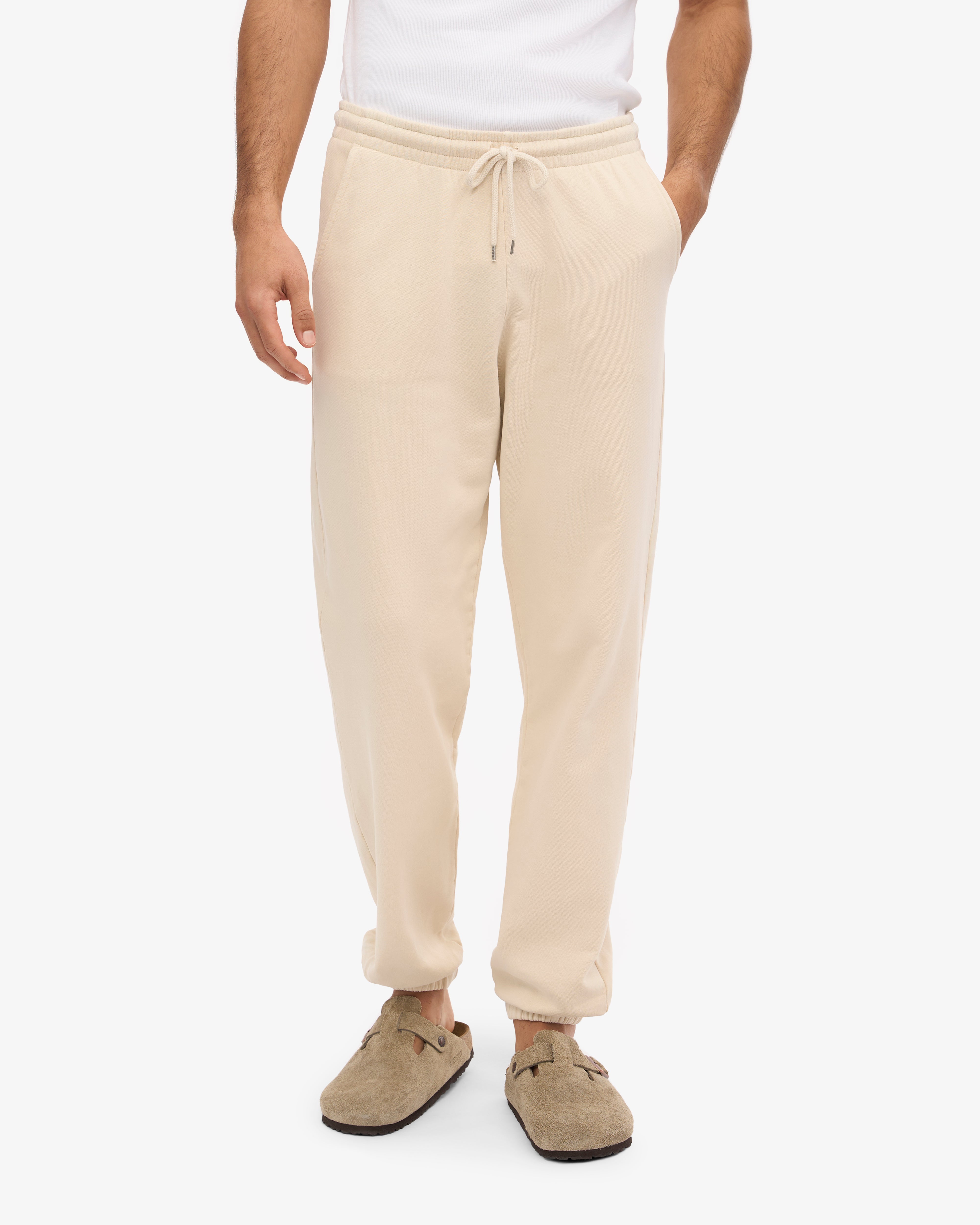Organic Cotton Sweatpants for Women - Soft & Comfortable Ivory White Lounge Pants - Perfect for Yoga, Running, and Casual Wear