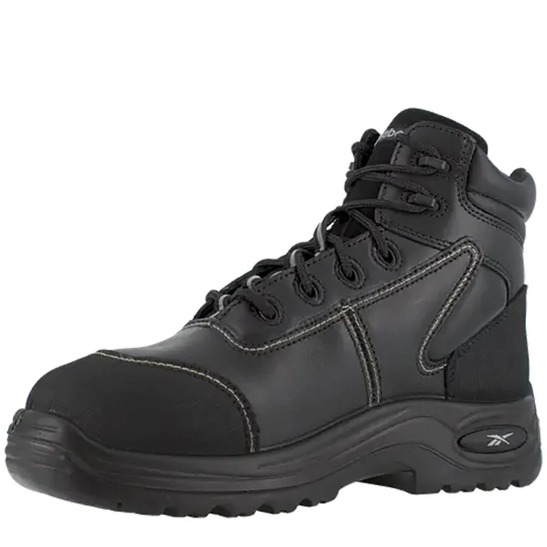 Trainex 6 Inch Composite Toe Safety Work Boots with Metatarsal Guard - Black Steel Toe Shoes for Construction, Warehouse & Industrial Work