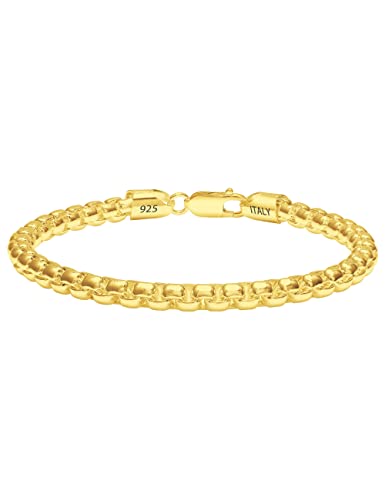 5mm 18K Gold Box Bracelet