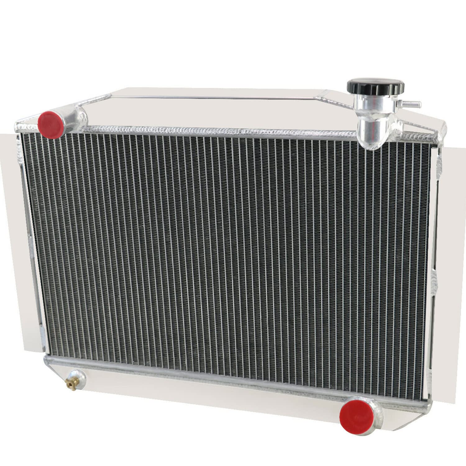 Chevy Corvette C1 350 V8 4.6L Aluminum Radiator with Shroud & Wiring Kit - Compatible with 1955-1960 Models - High Performance Cooling for Classic Car Restoration & Hot Rod Builds