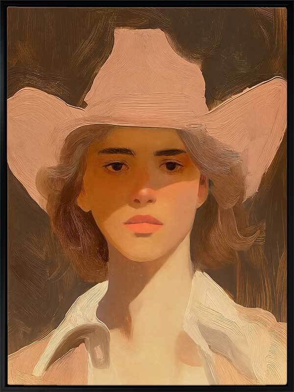 Annie's Dusty Ride Canvas Art Print - Western Cowgirl Wall Decor for Living Room, Bedroom & Office - Perfect for Home, Ranch & Country Style Interiors