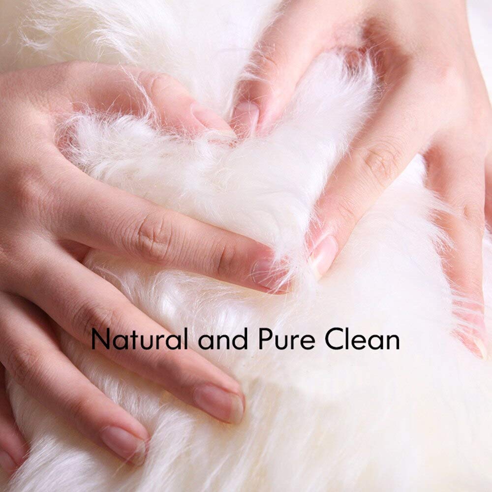 Genuine Sheepskin Rug - 4' x 6' Natural Sheepskin Fur Rug for Living Room, Bedroom, Fireplace - Soft Shaggy Irregular Shaped Ivory White Faux Fur Carpet - Cozy Home Decor, Perfect for Floor Lounging, Nursery, or Pet Bed