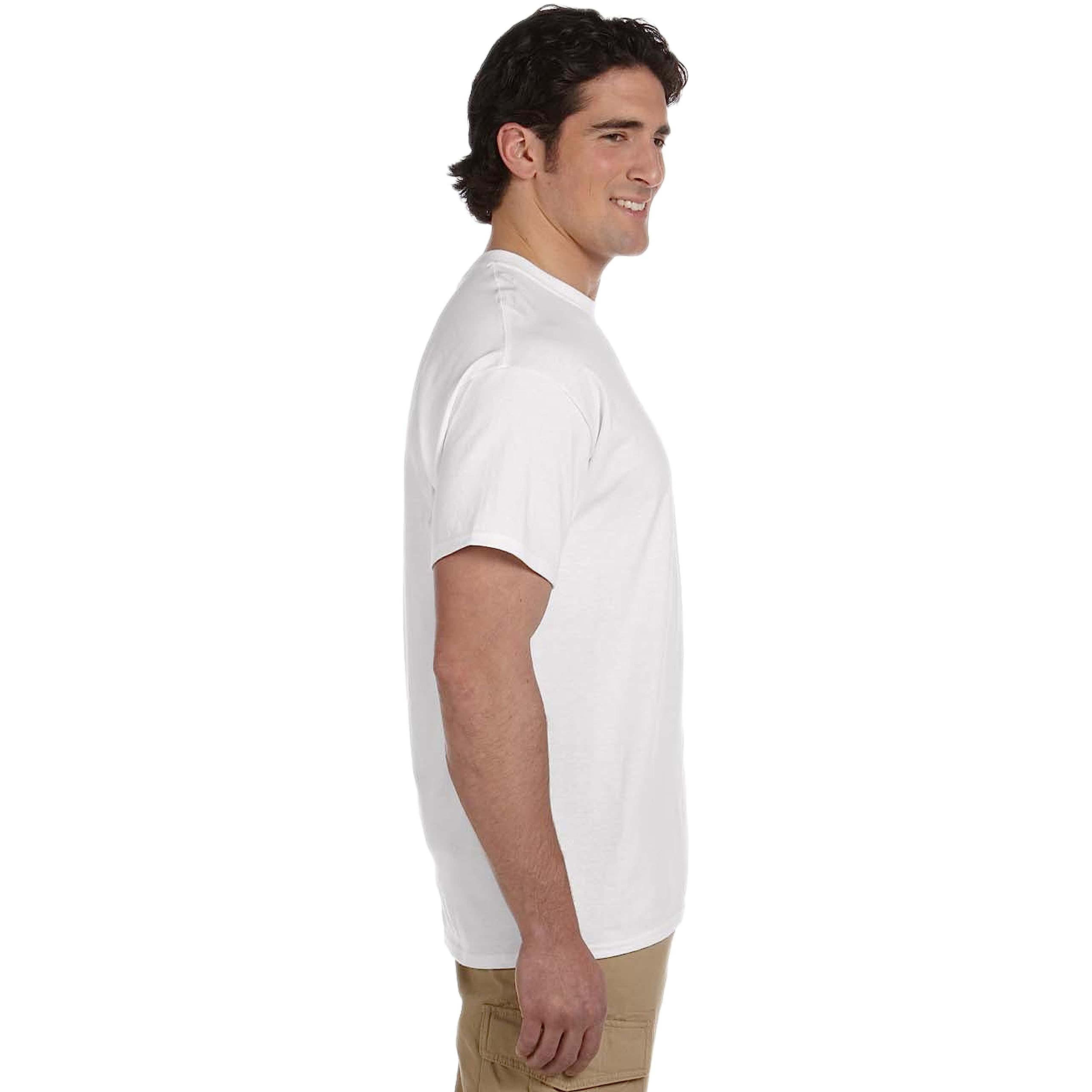 Fruit of the Loom Men's Lightweight Cotton T-Shirts - Short & Long Sleeve Crew Neck Tees for Casual Wear, Workout & Everyday Comfort