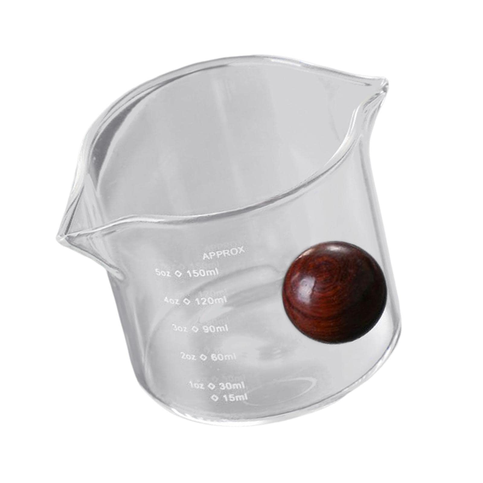 Colcolo Double Spout Glass Measuring Cup - 2oz Espresso & Milk Measuring Cup with Handle, Perfect for Coffee, Cocktails, Baking & Mixing Drinks