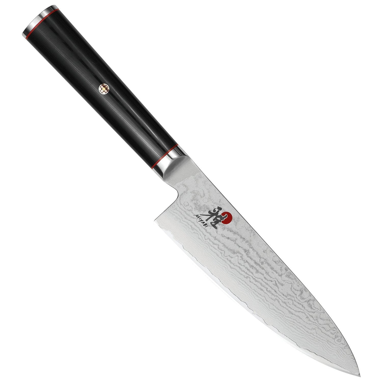 Miyabi Kaizen 6-Inch Chef's Knife - Japanese Damascus Steel Kitchen Knife with VG-10 Super Steel Core - Perfect for Slicing, Dicing & Chopping Vegetables, Meat & Fish - Free Shipping