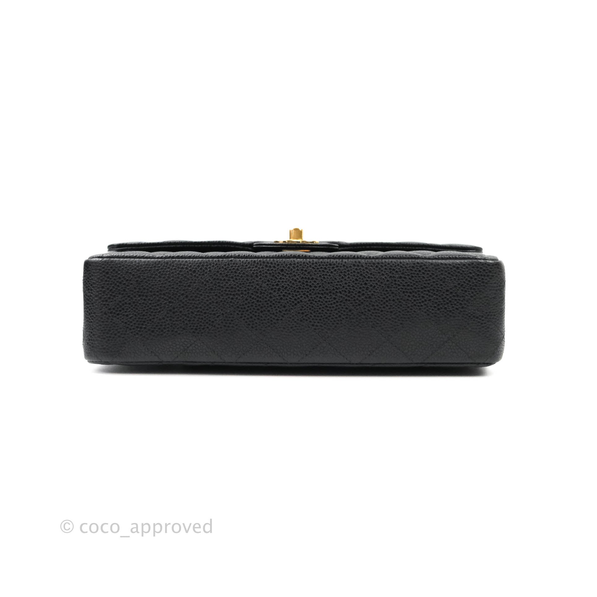 Chanel Classic Medium Double Flap Bag Black Caviar Leather with Gold Hardware - Luxury Shoulder Bag for Women, Perfect for Work, Parties & Special Occasions