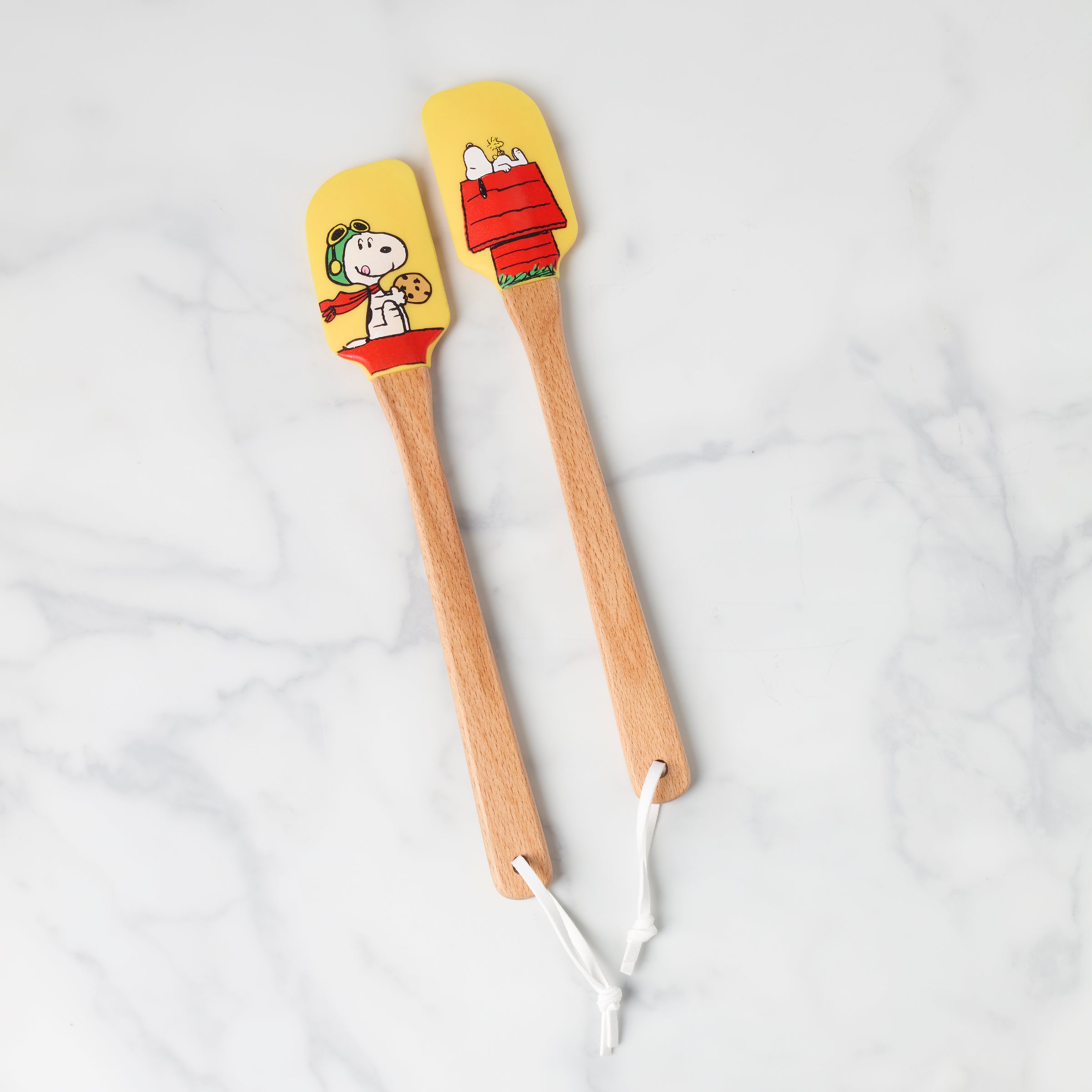 Chef Snoopy Yellow Spatulas Set of 2 - Non-Stick Kitchen Utensils for Baking, Cooking & Flipping Pancakes