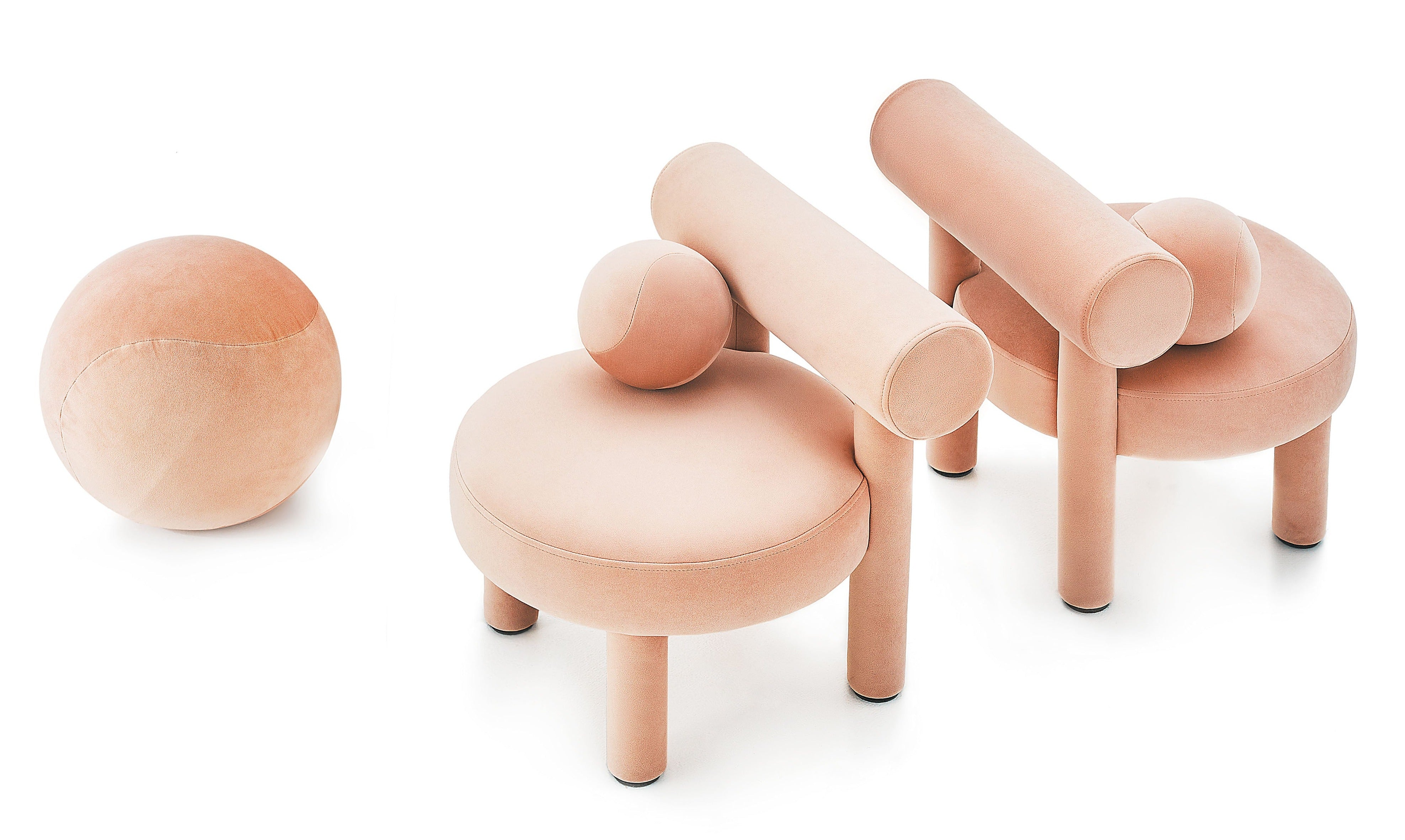 Noom Gropius Baby Spheric Ottoman - Modern Nursery Pouf with Storage, Soft Round Footstool for Kids Room Decor | Perfect for Playrooms, Bedrooms & Daycare Centers