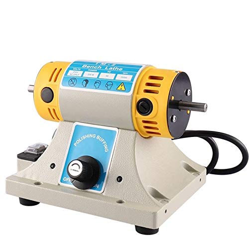 Hengwei 110V 350W 10000rpm Mini Jewelry Polishing Machine - Bench Buffer Grinder for Gemstones, Rocks & Metal - Perfect for Jewelry Making, Lapidary & DIY Craft Projects