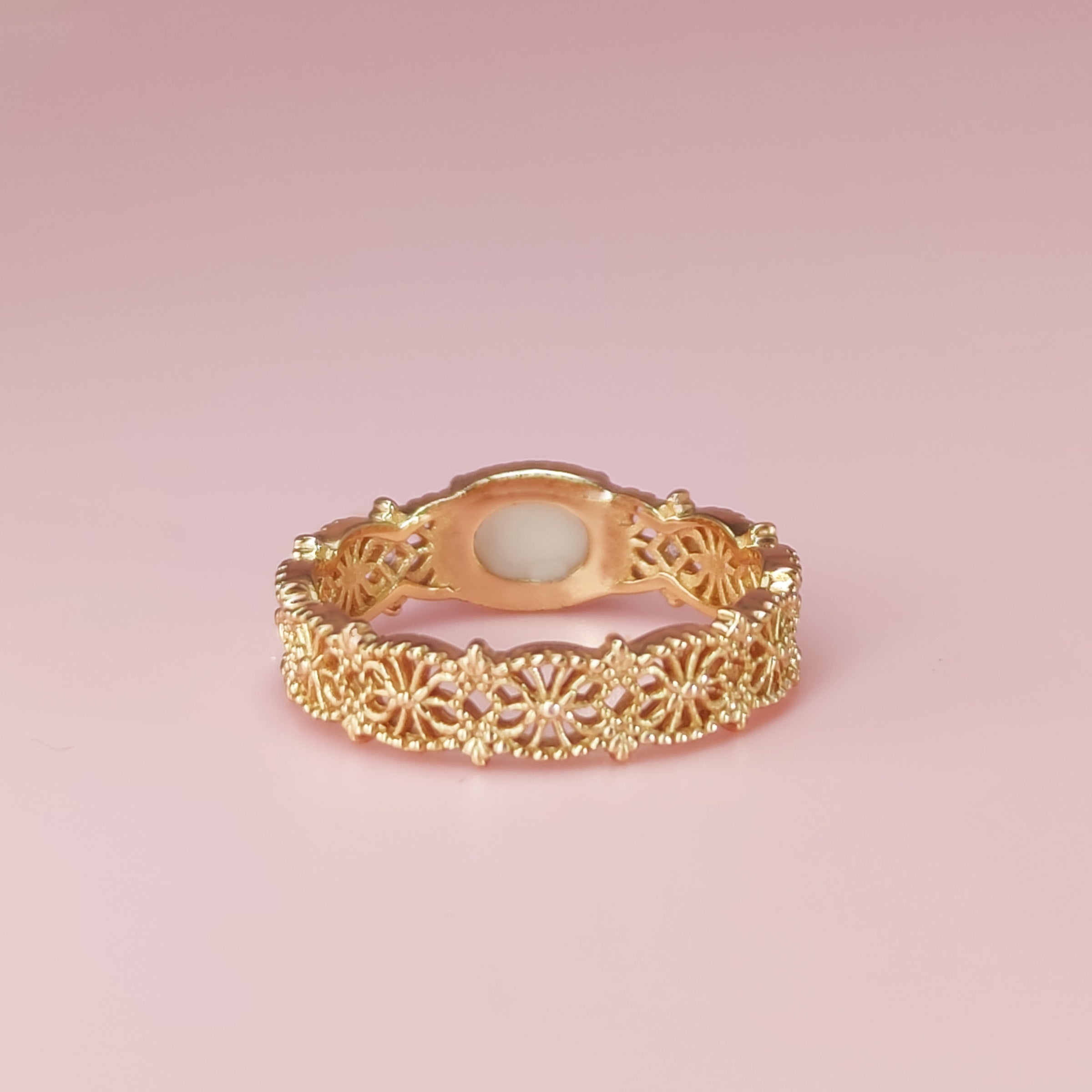 Lace Reverie Breastmilk Ring - Elegant Nursing Jewelry for Breastfeeding Moms - Perfect for Maternity Photos, Baby Showers & Nursing Gifts