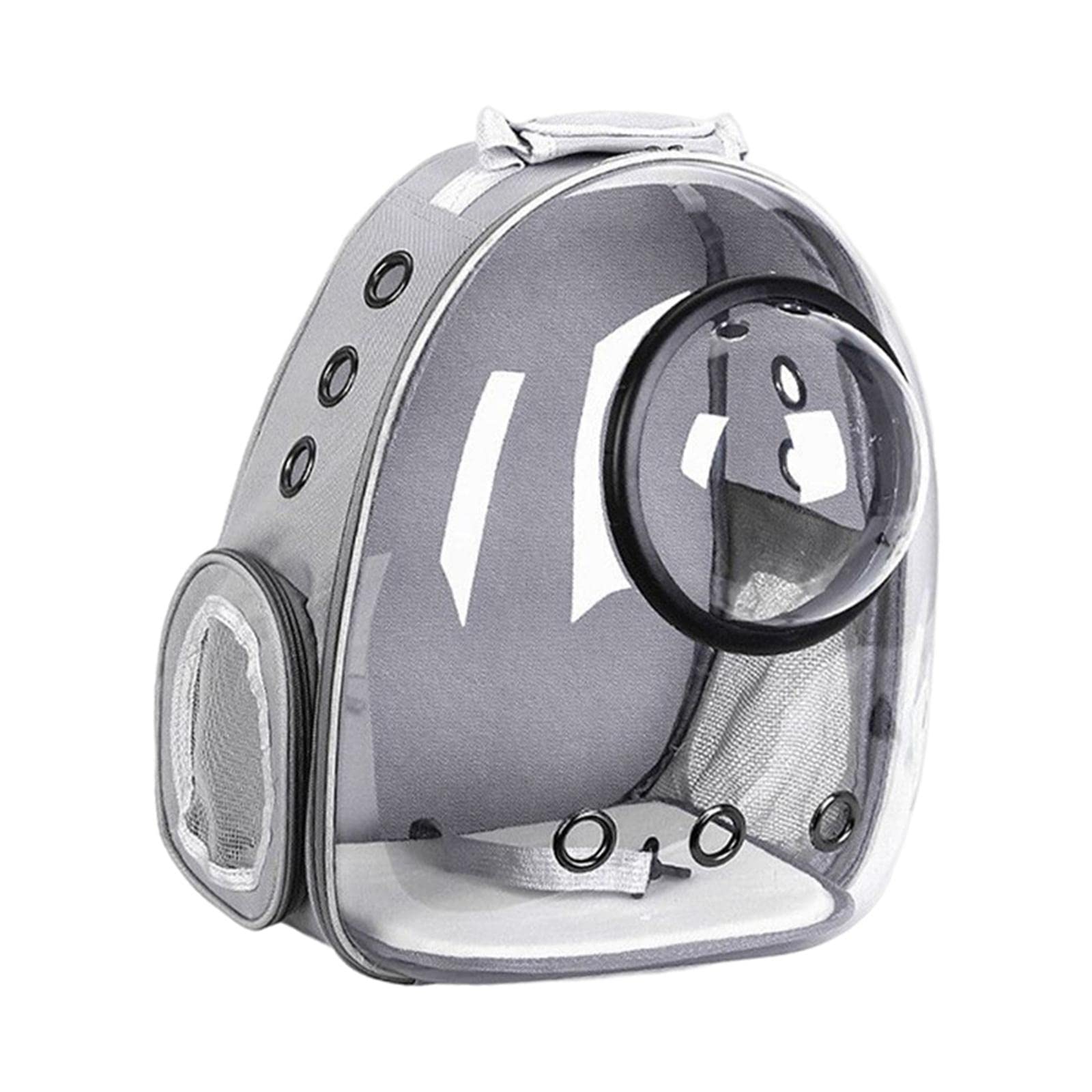 Enakshi Transparent Pet Backpack Carrier - Travel & Outdoor Dog Carrier Bag for Camping, Hiking, Air Travel (Gray) | Durable Pet Supplies & Dog Accessories | Perfect for Small Dogs & Cats