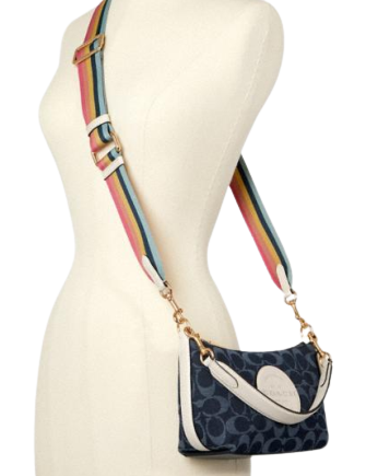 Coach Dempsey Signature Jacquard Shoulder Bag with Patch - Stylish Crossbody Purse for Women, Perfect for Work, Travel & Everyday Use