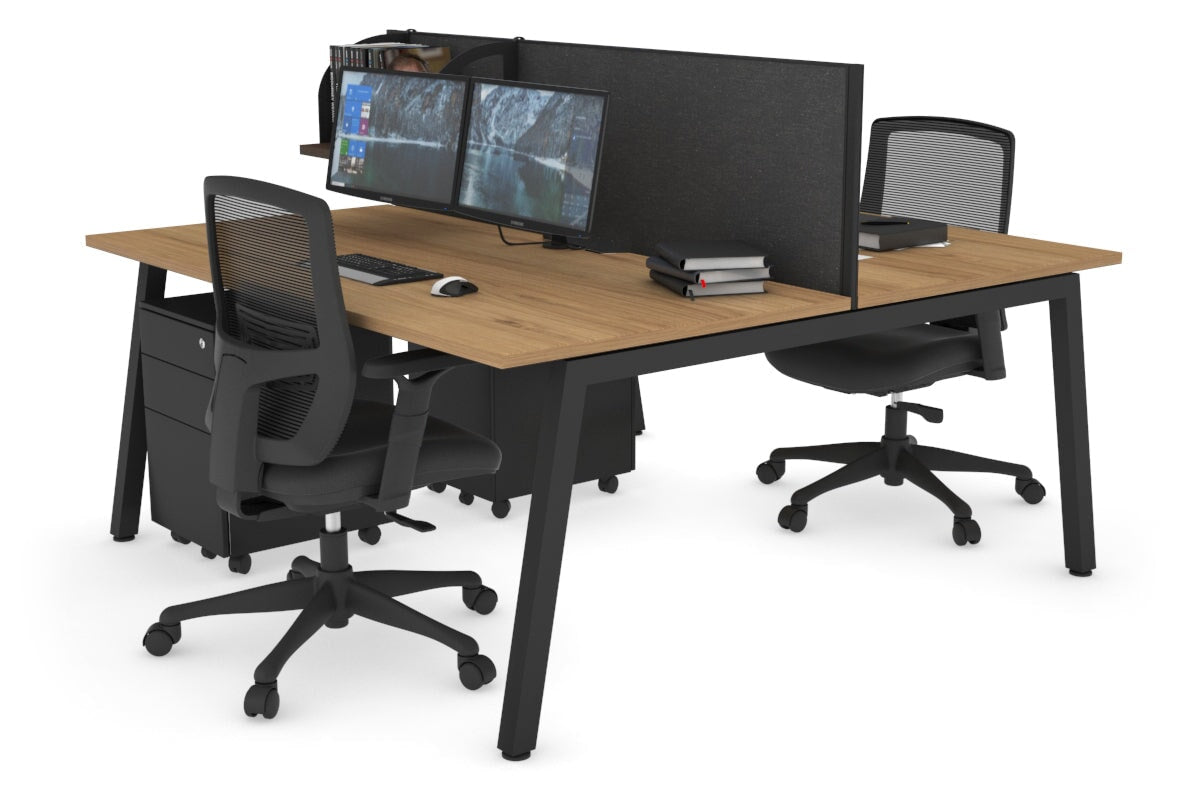 Quadro 2-Person Office Workstation Desk - 1600L x 800W with Cable Management - Perfect for Collaborative Workspaces & Home Offices