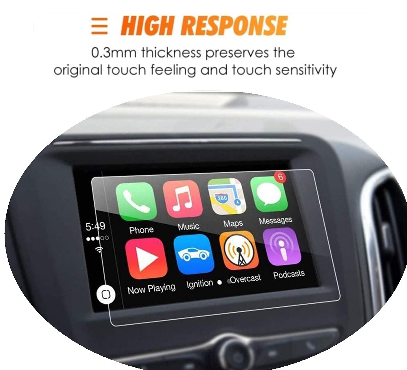 7 Inch Tempered Glass Screen Protector for Chevy Trax Spark Sonic Cruz Malibu Traverse Equinox (2021 Model) - HD Clear, Anti-Scratch, Bubble-Free Installation - Perfect for Daily Driving & Touchscreen Protection