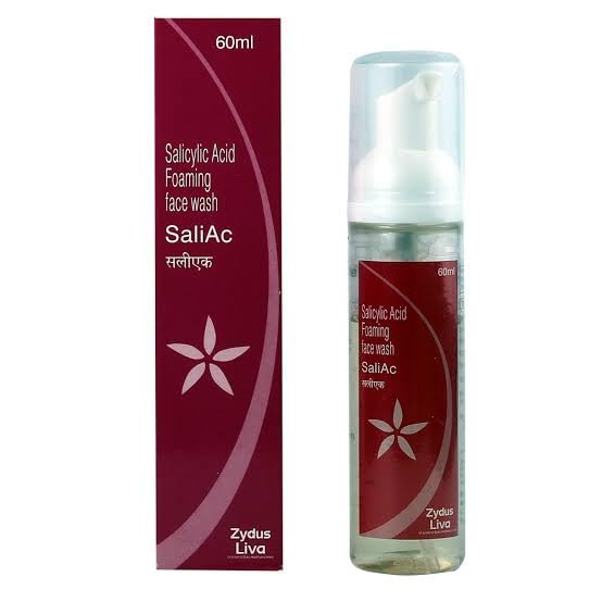 Saliac Gentle Face Wash for Acne-Prone Skin - Pack of 1 | Oil-Free Cleanser for Daily Skincare Routine & Breakout Prevention